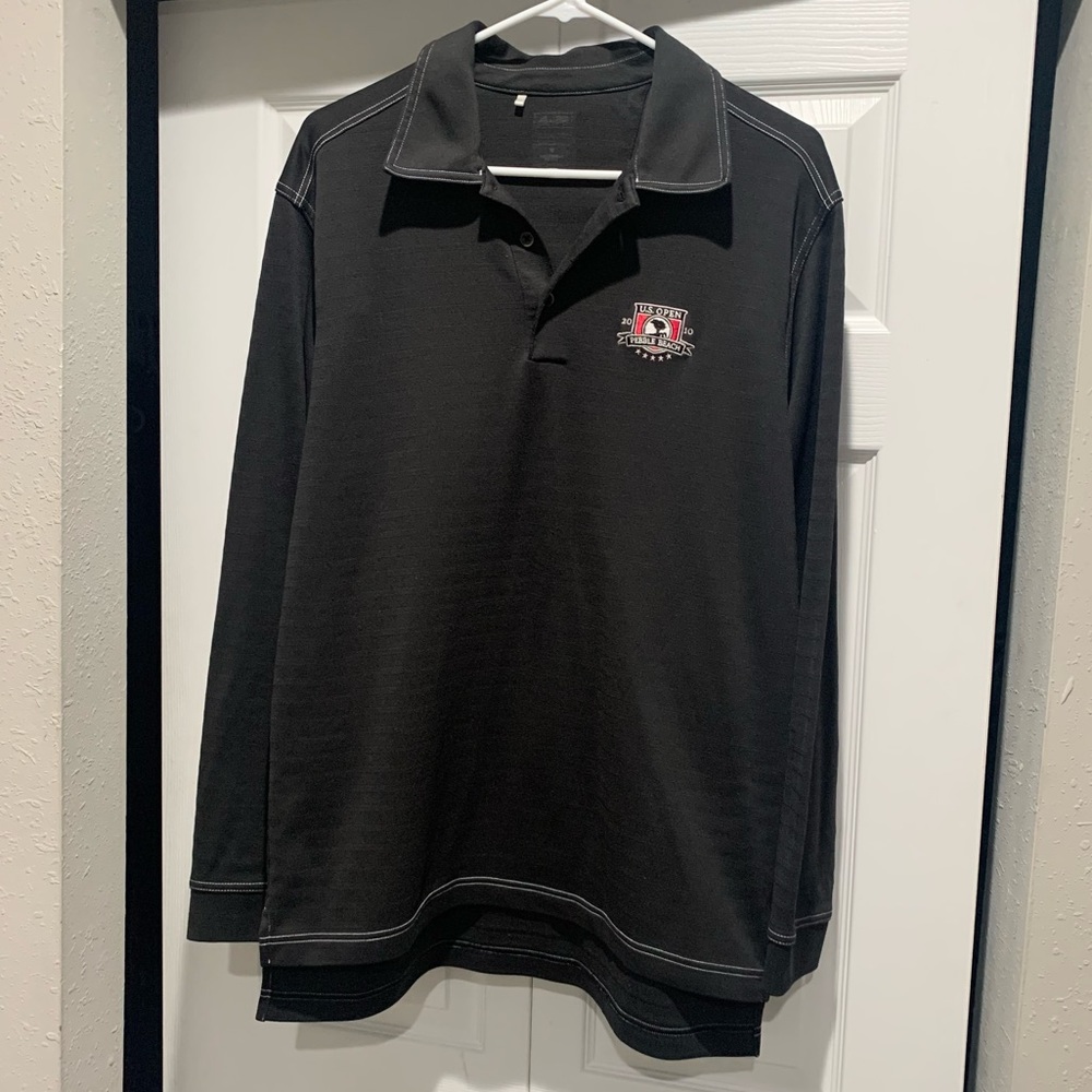 Adidas US Open Pebble Beach black long sleeve shirt